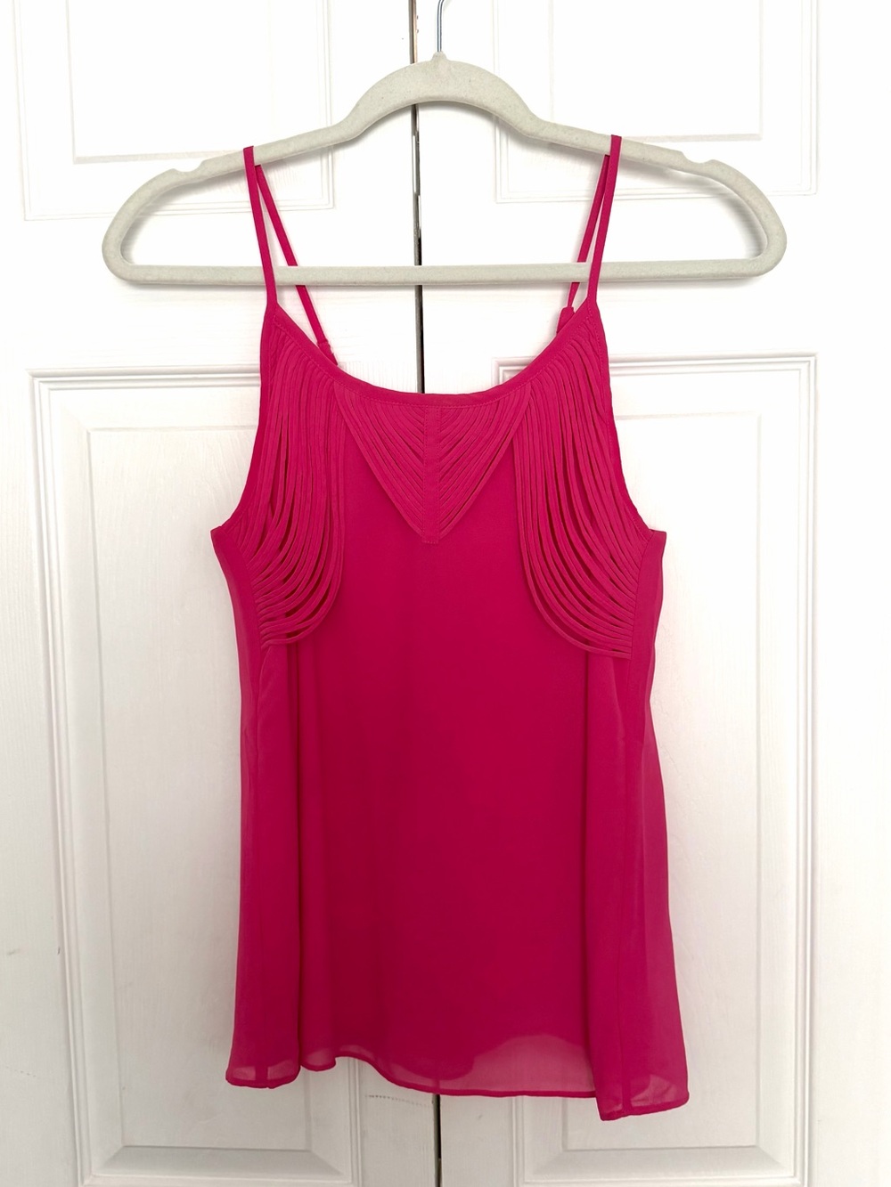 Bright Pink Spaghetti Strap Women's Tank Top